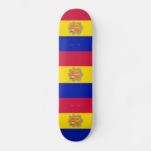 Patriottische vlag van Andorra Persoonlijk Skateboard (Voorkant)