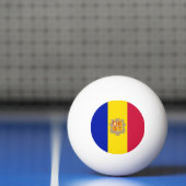 Patriottische vlag van Andorra Pingpongbal (Net)
