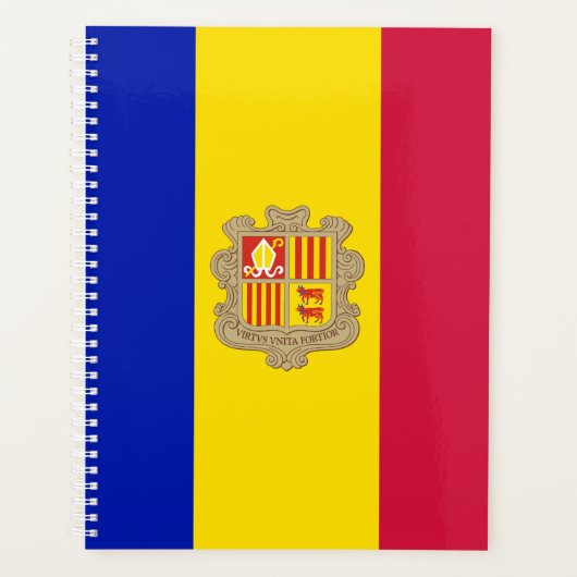 Patriottische vlag van Andorra Planner (Voorkant)