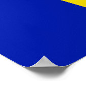 Patriottische vlag van Andorra Poster (Hoek)