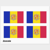 Patriottische vlag van Andorra Rechthoekige Sticker (Vel)