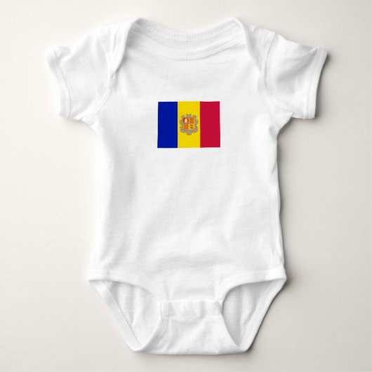 Patriottische vlag van Andorra Romper (Voorkant)