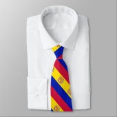 Patriottische vlag van Andorra Stropdas (Gebonden)
