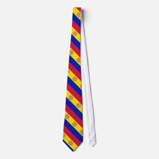 Patriottische vlag van Andorra Stropdas (Voorkant)