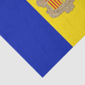 Patriottische vlag van Andorra Tissuepapier (Detail)