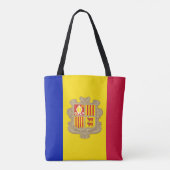 Patriottische vlag van Andorra Tote Bag (Achterkant)