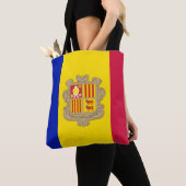 Patriottische vlag van Andorra Tote Bag (Dichtbij)