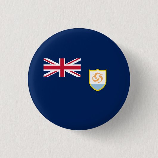 Patriottische vlag van Anguilla Ronde Button 3,2 Cm (Voorkant)