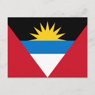 Patriottische vlag van Antigua en Barbuda Briefkaart