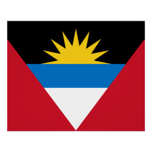 Patriottische vlag van Antigua en Barbuda Perfect Poster