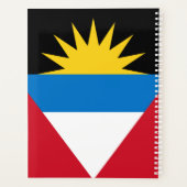 Patriottische vlag van Antigua en Barbuda Planner (Achterkant)