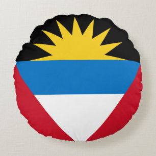 Patriottische vlag van Antigua en Barbuda Rond Kussen