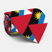 Patriottische vlag van Antigua en Barbuda Stropdas (Opgerold)
