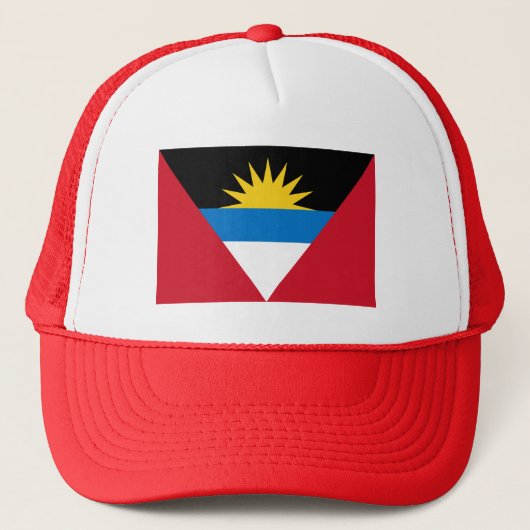 Patriottische vlag van Antigua en Barbuda Trucker Pet (Voorkant)