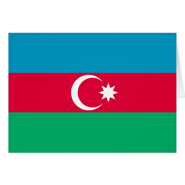 Patriottische vlag van Azerbeidzjan (Voorkant Horizontaal)