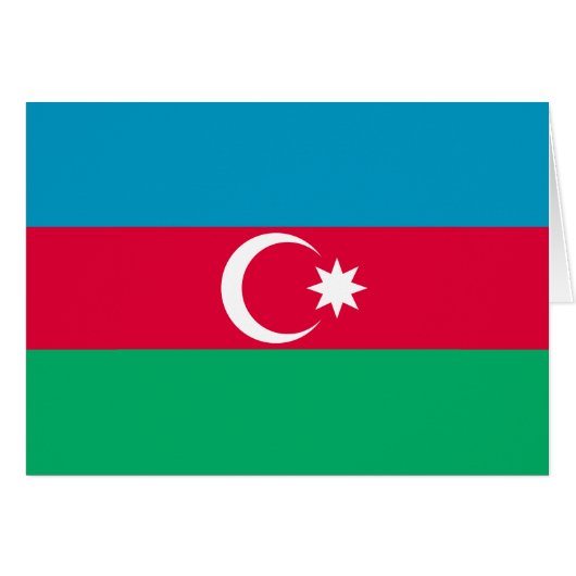 Patriottische vlag van Azerbeidzjan (Voorkant Horizontaal)