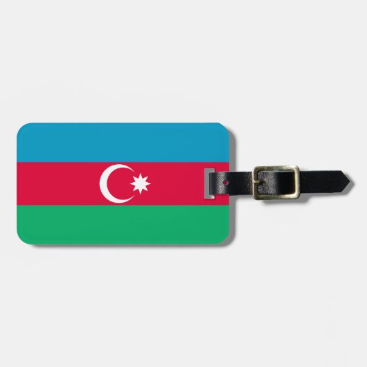 Patriottische vlag van Azerbeidzjan Bagagelabel (Voorkant horizontaal)
