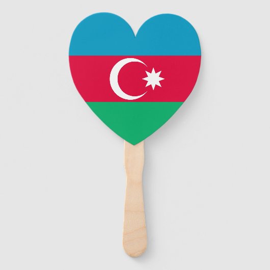 Patriottische vlag van Azerbeidzjan Handwaaier (Voorkant)