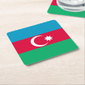 Patriottische vlag van Azerbeidzjan Kartonnen Onderzetters (Schuin)