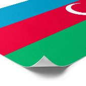 Patriottische vlag van Azerbeidzjan Poster (Hoek)
