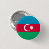 Patriottische vlag van Azerbeidzjan Ronde Button 3,2 Cm (Voorkant /achterkant)