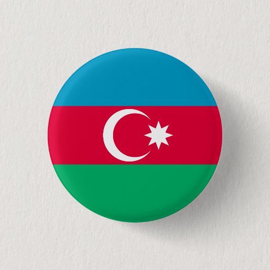 Patriottische vlag van Azerbeidzjan Ronde Button 3,2 Cm (Voorkant)