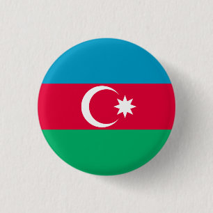 Patriottische vlag van Azerbeidzjan Ronde Button 3,2 Cm