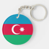 Patriottische vlag van Azerbeidzjan Sleutelhanger (Achterkant)