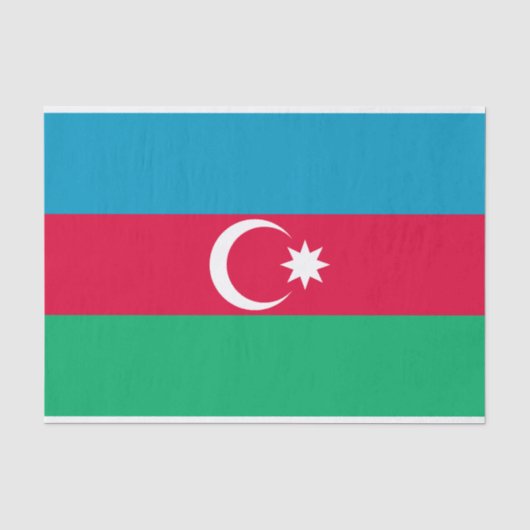 Patriottische vlag van Azerbeidzjan Tissuepapier (Voorkant)