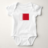 Patriottische vlag van Bahrain Baby Bodysuit (Voorkant)