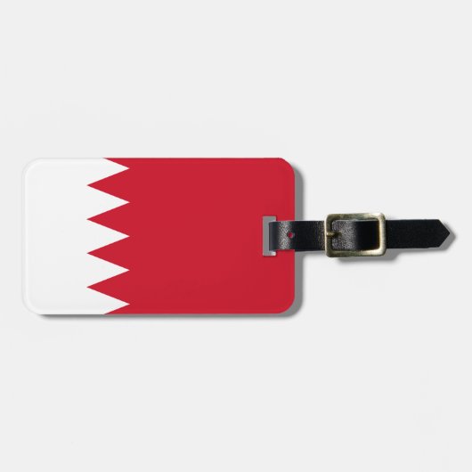Patriottische vlag van Bahrein Bagagelabel (Voorkant horizontaal)