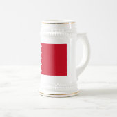 Patriottische vlag van Bahrein Bierpul (Voorkant rechts)