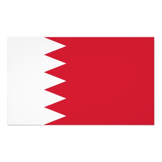 Patriottische vlag van Bahrein Foto Afdruk (Voorkant)