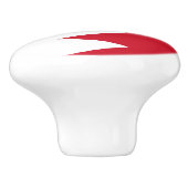 Patriottische vlag van Bahrein Keramische Knop (Zijkant)