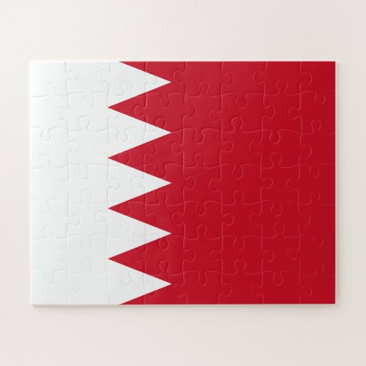 Patriottische vlag van Bahrein Legpuzzel (Horizontaal)