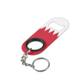 Patriottische vlag van Bahrein Mini Flessenopener (Achterkant Gekanteld)