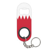 Patriottische vlag van Bahrein Mini Flessenopener (Achterkant)
