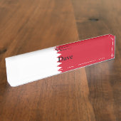 Patriottische vlag van Bahrein Naambordje (Zijkant)