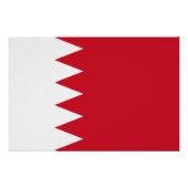 Patriottische vlag van Bahrein Perfect Poster (Voorkant)