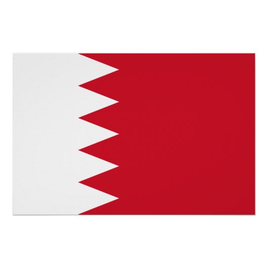 Patriottische vlag van Bahrein Perfect Poster (Voorkant)