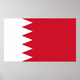 Patriottische vlag van Bahrein Poster