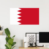 Patriottische vlag van Bahrein Poster (Thuiskantoor)