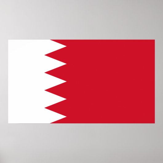 Patriottische vlag van Bahrein Poster (Voorkant)