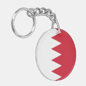 Patriottische vlag van Bahrein sleutelhanger (Voorkant Links)