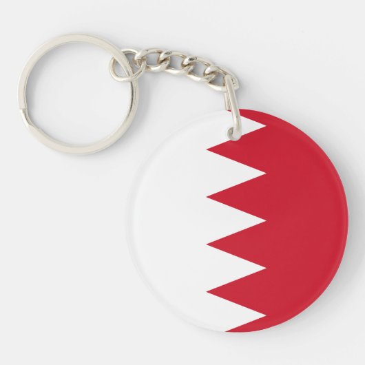 Patriottische vlag van Bahrein sleutelhanger (Voorkant)