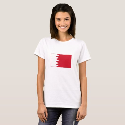 Patriottische vlag van Bahrein T-shirt (Voorkant volledig)