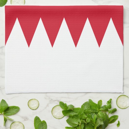 Patriottische vlag van Bahrein Theedoek (Gevouwen)