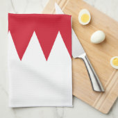 Patriottische vlag van Bahrein Theedoek (Quarter Fold)