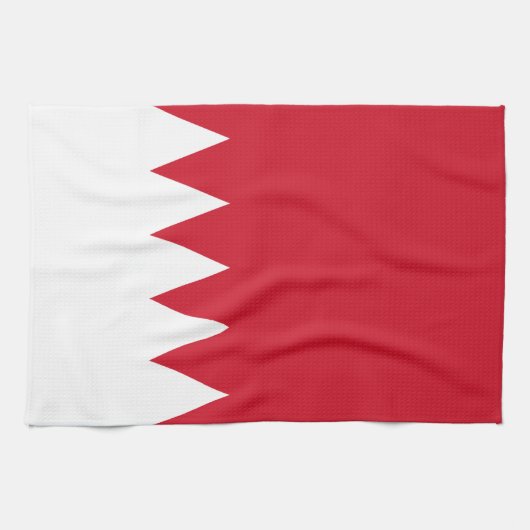 Patriottische vlag van Bahrein Theedoek (Horizontaal)