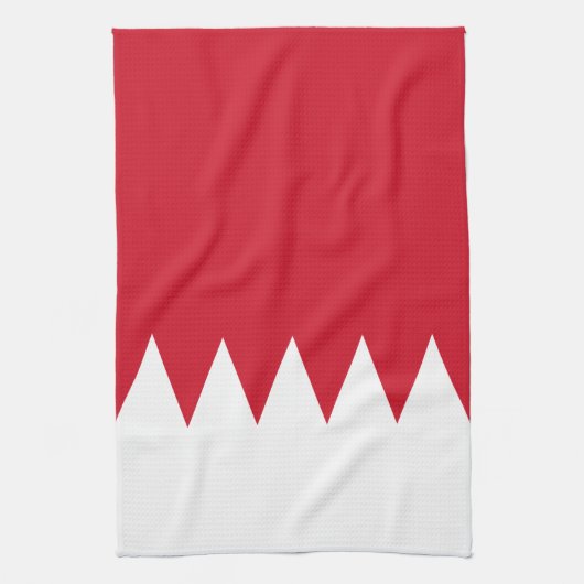Patriottische vlag van Bahrein Theedoek (Verticaal)